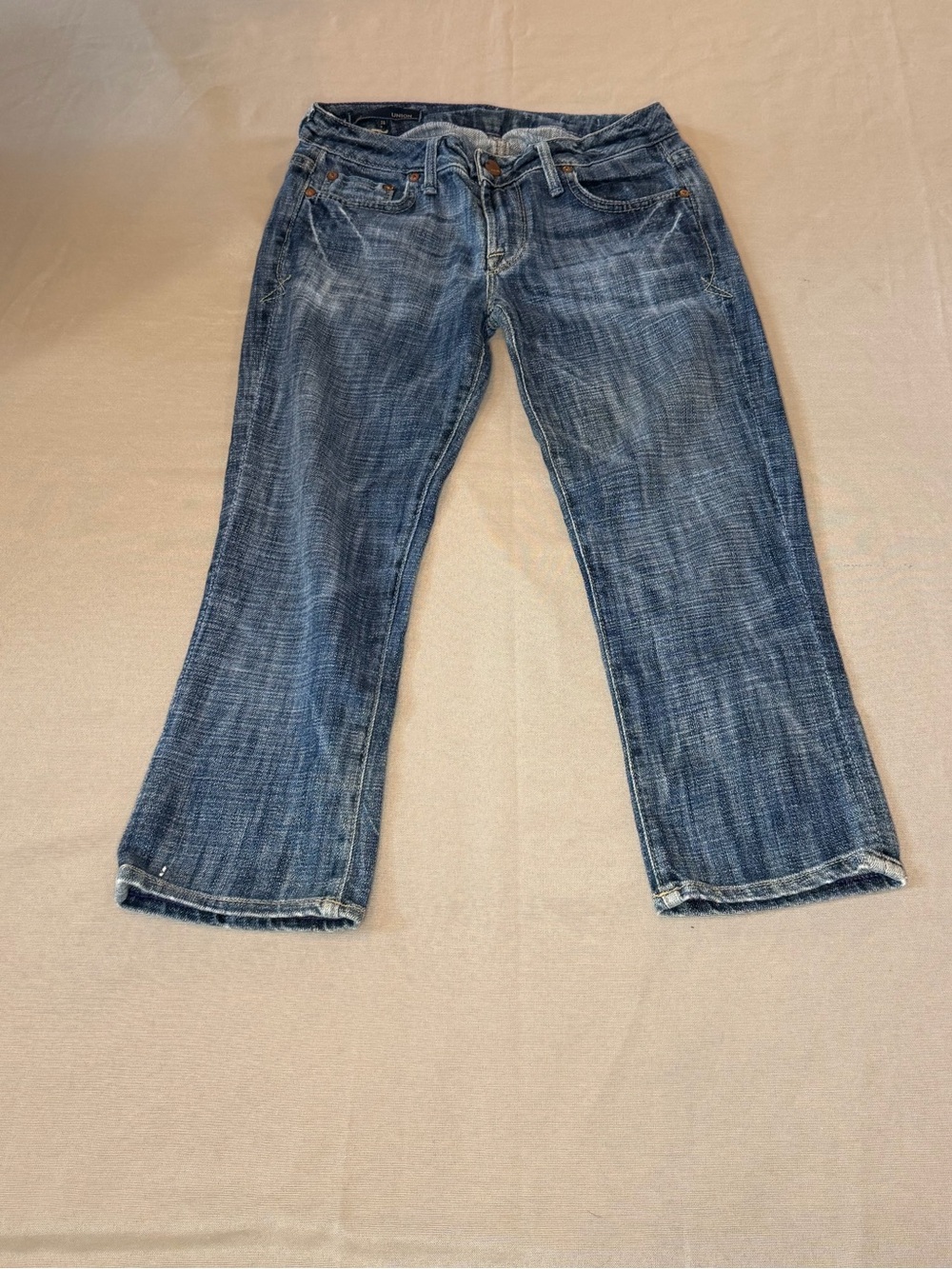 Women's Dark Blue Boot Cut Jeans - Comfortable Mid Rise